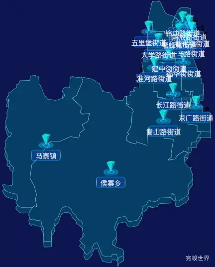 echarts郑州市二七区geoJson地图点击跳转到指定页面